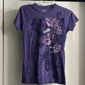Fifth Sun Purple Rose Graphic Women's Tee